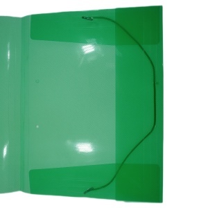 Mapa plastic verde transparent cu elastic A4 OfficeCover M1395 - Img 2