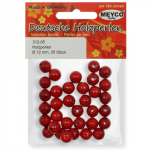 Margele lemn rotunde 12mm 35/set Meyco 312 - Img 3