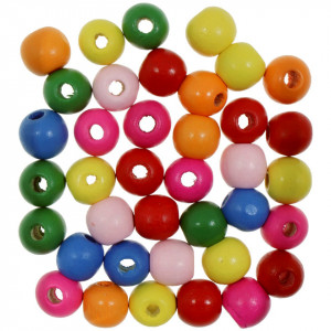 Margele lemn rotunde multicolor 20g - Img 7