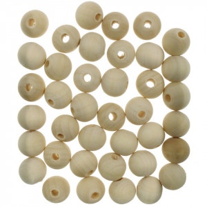 Margele lemn rotunde natur 11x12mm 20g
