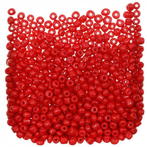 Margele nisip rotunde rosu deschis lucios 4mm 60g