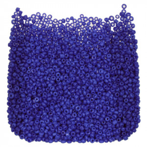 Margele nisip rotunde ultramarin lucios 2mm 60g