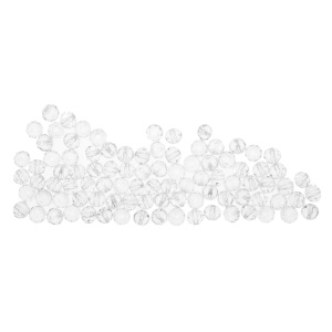 Margele sticla fatetata rondele alb transparent 3x4mm 6,5g