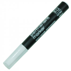 Marker permanent alb gros varf 2,5mm Koh-I-Noor K3315 - Img 2