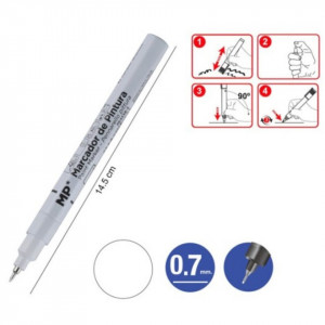 Marker vopsea alb varf 0,7mm MP PE453B-S - Img 2