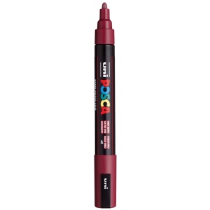 Marker vopsea pe baza de apa varf 1,8-2,5mm Uni Posca pc-5m m637 grena