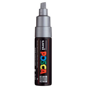 Marker vopsea pe baza de apa varf tesit 8mm Uni Posca pc-8k - Img 3
