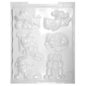 Matrita plastic 6 caini 21x26,5cm Creart FGAB0018 alb