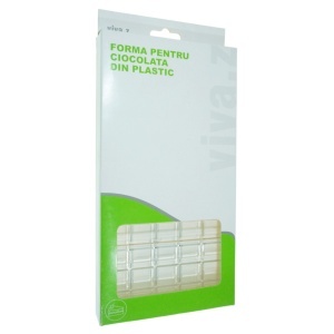 Matrita plastic dur tablete de ciocolata 27,3x13,3cm 4/set T04124