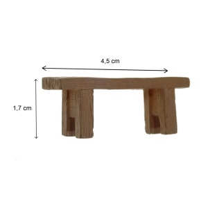 Miniatura banca plastic 1,2x1,7x4,5cm maro 2/set - Img 2