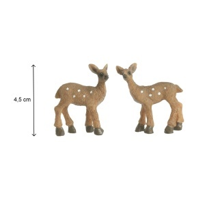 Miniatura caprioara rasina maro 4,5x4x1,3cm 2/set Canea RD20B-0122 - Img 2