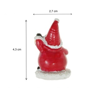 Miniatura Mos Craciun cu felinar rasina 2,7x4,3cm - Img 2