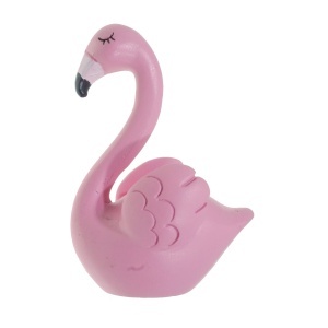 Miniatura pasare flamingo din rasina 4,5x6,5cm
