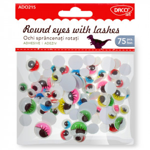 Ochisori mobili rotunzi cu gene 0,8/1,0/1,2/1,5cm 75/set Daco AD215