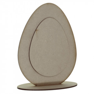 Ou mdf 20x15,6/14x10,8cm cu suport 15,8x7cm 3piese/set - Img 1