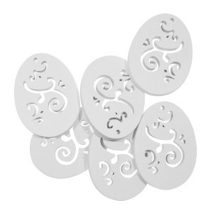 Ou placaj cu gaura model arabesc 5,4x4x0,5cm 6/set