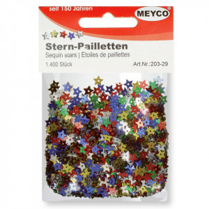 Paiete stea 5mm 1400/set Meyco multicolor 203-29