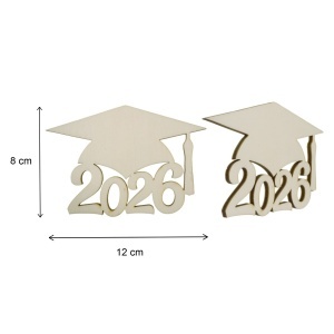Palarie absolvent 2026 placaj 12x8cm - Img 2