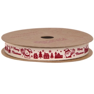 Panglica in crem cu mos si om de zapada 10mm x 10m/rola Canea yxr-pl1717_04