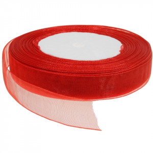 Panglica organza rosie 15mm x 44m/rola