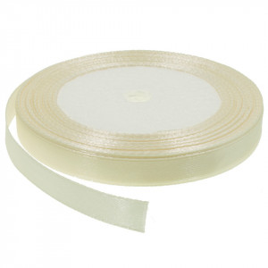 Panglica satinata crem 10mm x 21m/rola