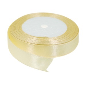 Panglica satinata crem inchis 15mm x 21m/rola