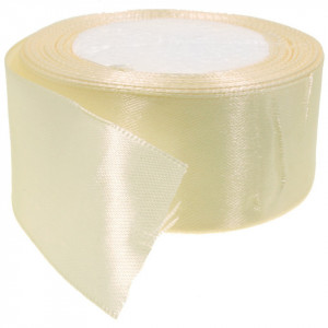 Panglica satinata crem mediu 40mm x 21m/rola