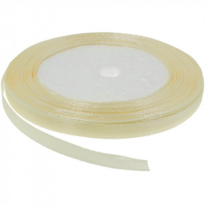 Panglica satinata crem mediu 6mm x 21m/rola