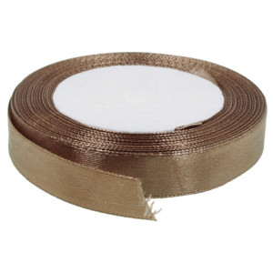 Panglica satinata maro castaniu 15mm x 21m/rola