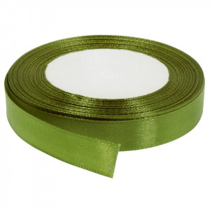 Panglica satinata verde oliv intens 15mm x 21m/rola