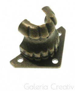 Picior metalic bronz pentru cutie 2,5x2,5x3,5x2,5cm X104