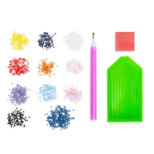 Pictura cu diamante panza pe sasiu 30x30x1,5cm Fluture Creative Craft 260009 - Img 2