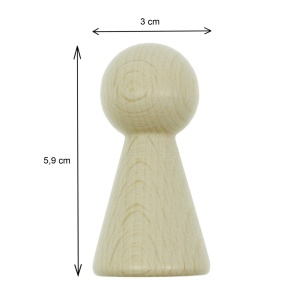 Pion lemn 5,9x3cm Meyco 36082 - Img 3