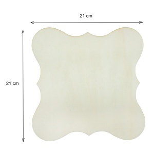 Placheta placaj stratificat patrat margine ondulata 21x20,5x0,4cm - Img 3