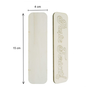 Placuta cu mesaj pirogravat -Paste Fericit!- 15x4cm - Img 2