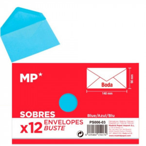 Plic bleu cu lipici 14x9cm 80g 12/set MP PS006-03