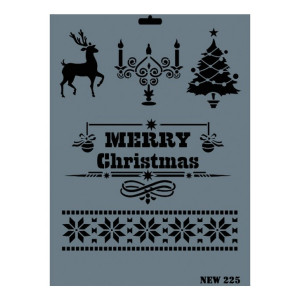 Sablon plastic Decor Craciun model-1 25x35cm Rich NEW 225