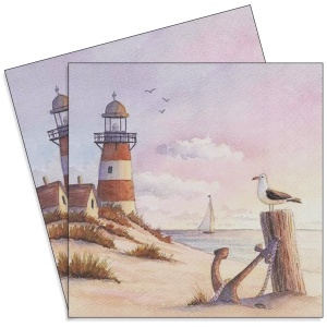 Servetel Apus de soare la mare 33x33cm 2/set 13315975