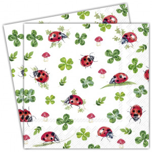 Servetel Buburuze, trifoi si ciupercute 33x33cm 2/set L1037200
