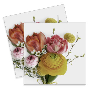 Servetel Buchet mixt de flori 33x33cm 2/set 3215-20307
