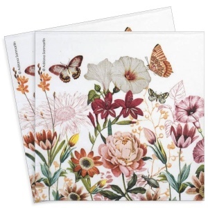 Servetel Flori de primavara si fluturi 33x33cm 2/set 133003003