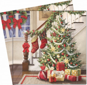 Servetel Scara decorata 33x33cm 2/set 33304930