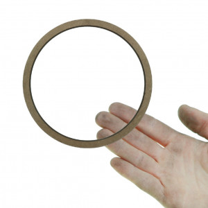 Set 3 inele MDF 5/6/7x0,5x0,8cm + disc MDF cu gaura 4x0,8cm - Img 4