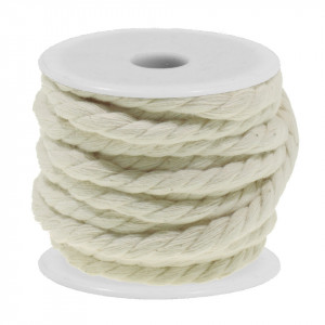 Snur bumbac rasucit ivoar 5mm x 2,5m