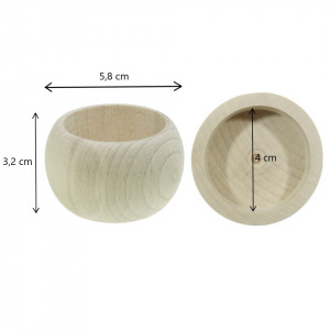 Suport pentru lumanare din lemn rotund 5,8x3,2cm SL1 - Img 2