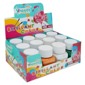 Tempera Birillant Color 12 culori x 40ml/set V.05.030