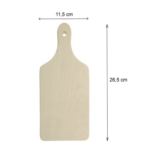 Tocator lemn dreptunghiular cu coada 26,5x11,5x1,6cm - Img 2