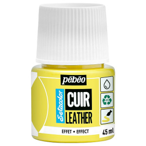 Vopsea piele 45ml Pebeo Setacolor galben-violet sidefat 295644