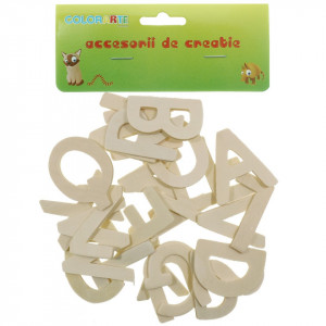 Alfabet lemn 2,4x4,5cm 26/set Colorarte A463