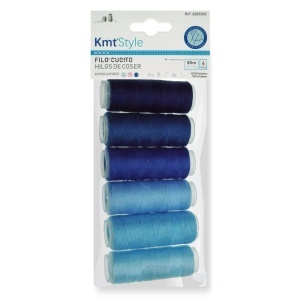 Ata papiota 80m/rola 6/set KmtStyle nuante albastru 3283288